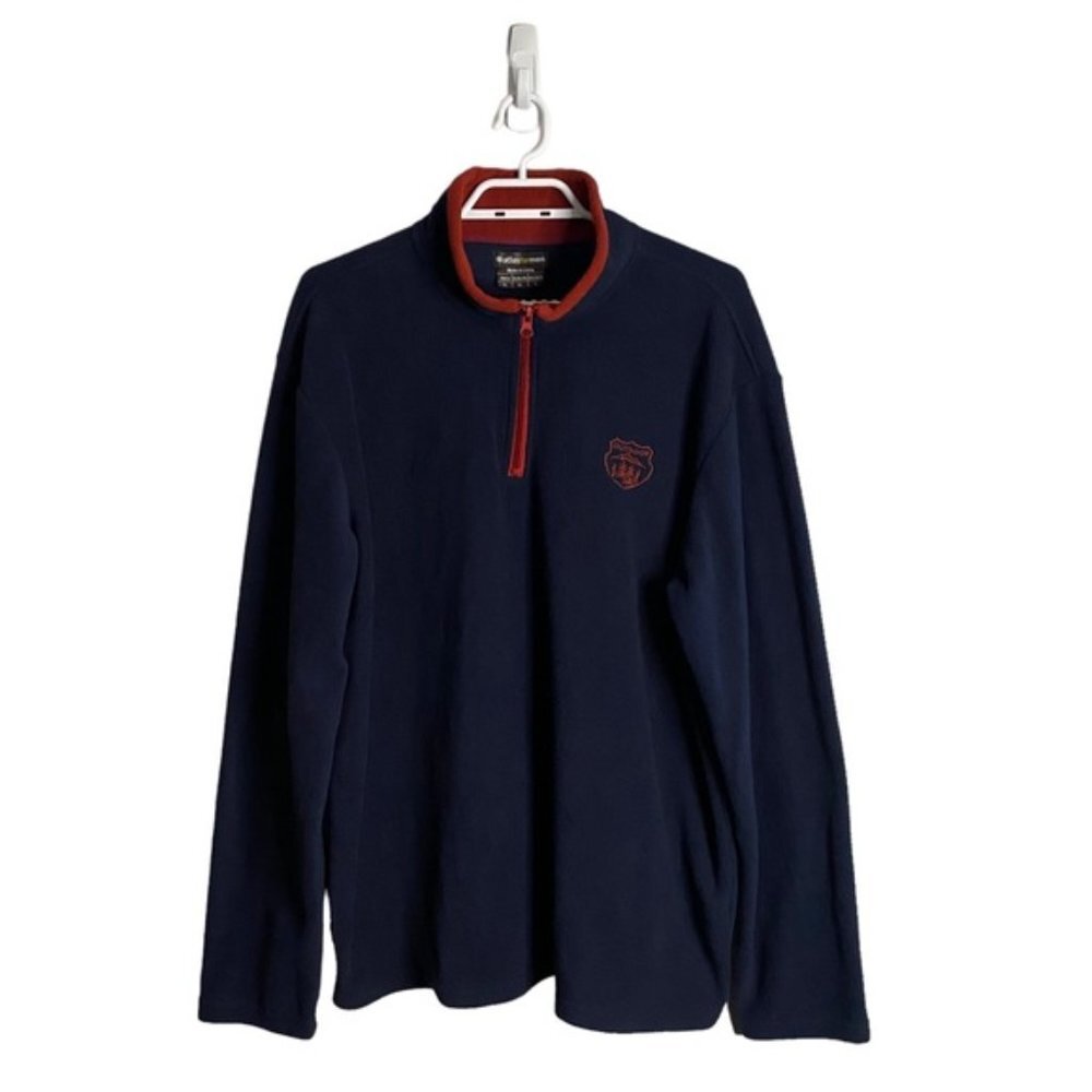 Atlas Men's Blue Outdoor 1/4 Zip Fleece Pullover Sweatshirt